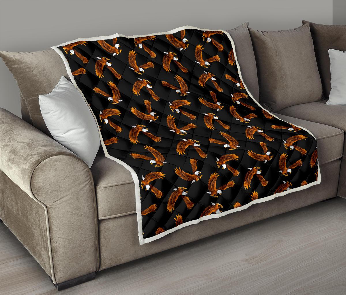 Eagles Print Pattern Premium Quilt-JTAMIGO.COM