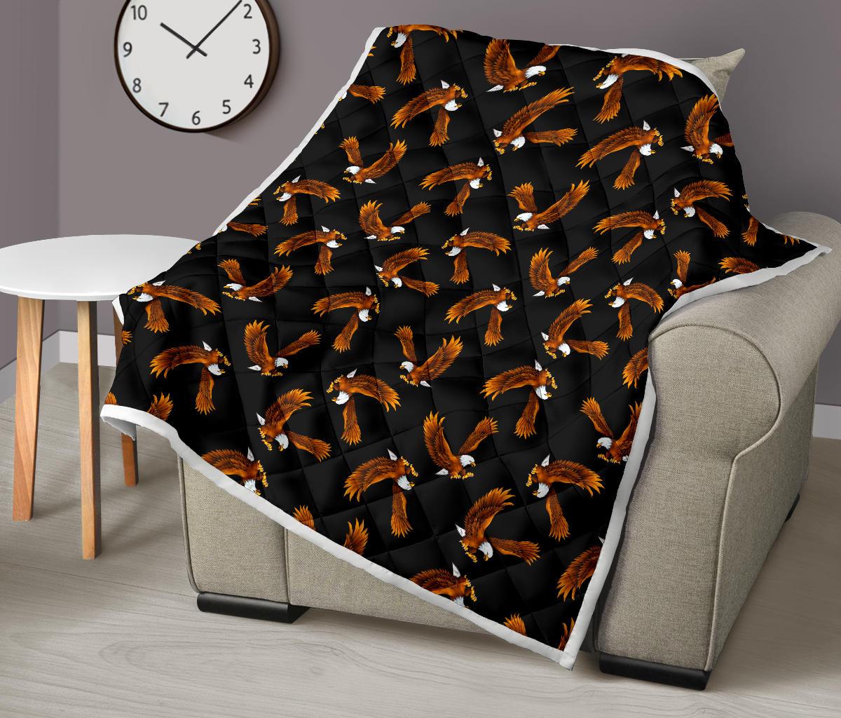 Eagles Print Pattern Premium Quilt-JTAMIGO.COM