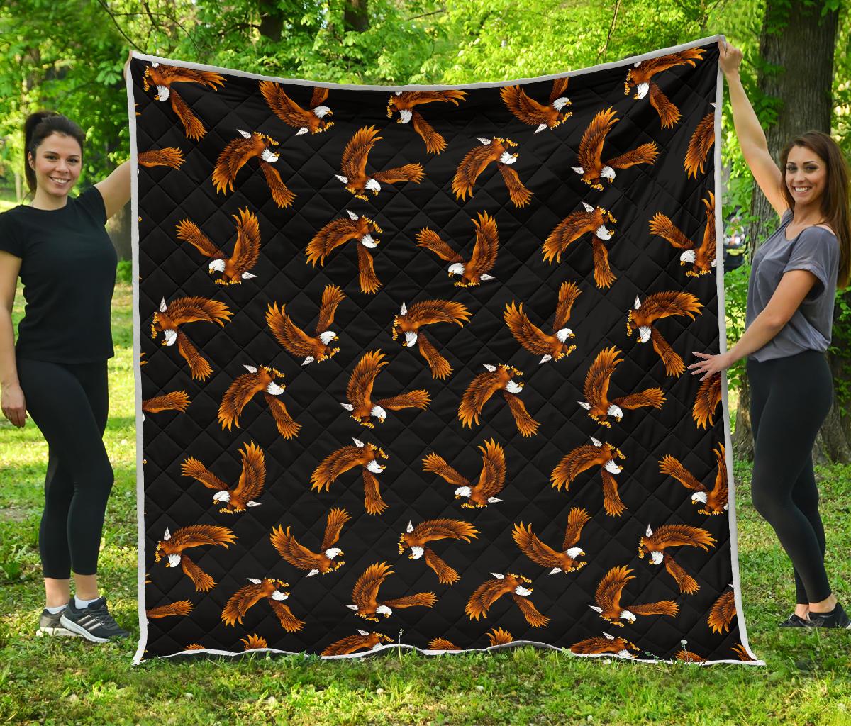 Eagles Print Pattern Premium Quilt-JTAMIGO.COM