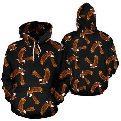 Eagles Print Pattern Pullover Hoodie