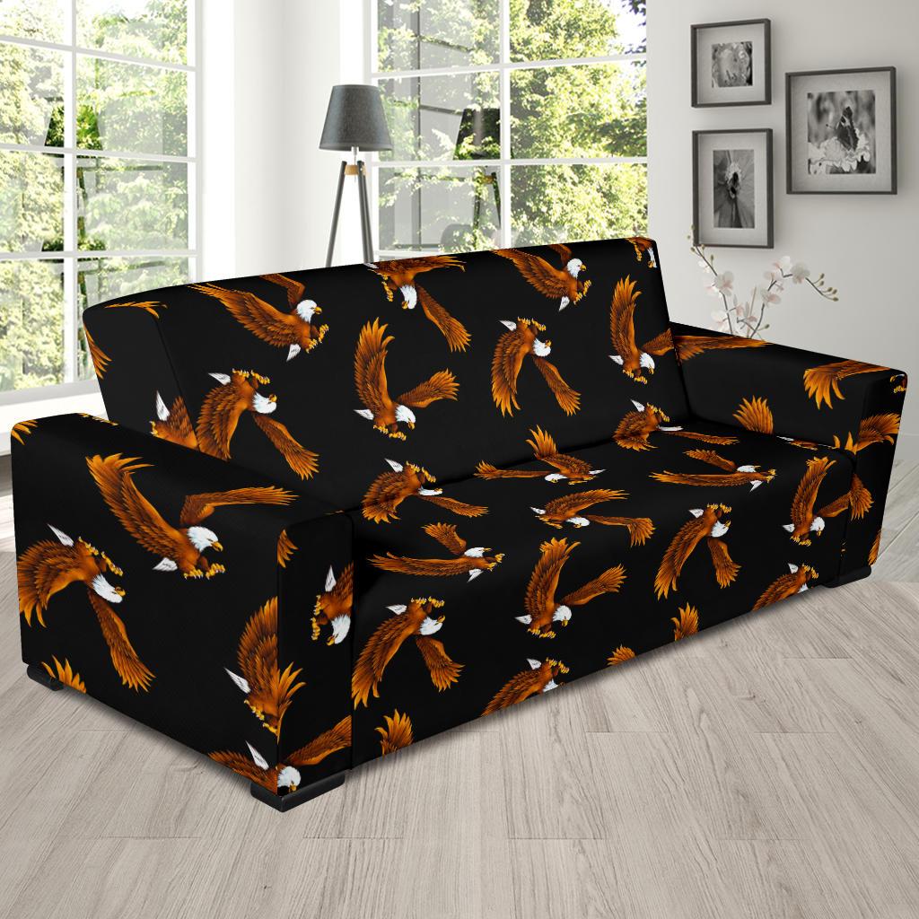 Eagles Print Pattern Sofa Slipcover-JTAMIGO.COM