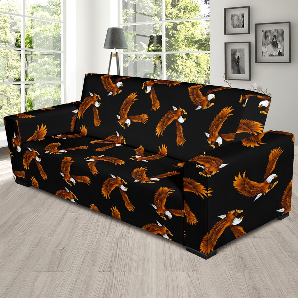 Eagles Print Pattern Sofa Slipcover-JTAMIGO.COM