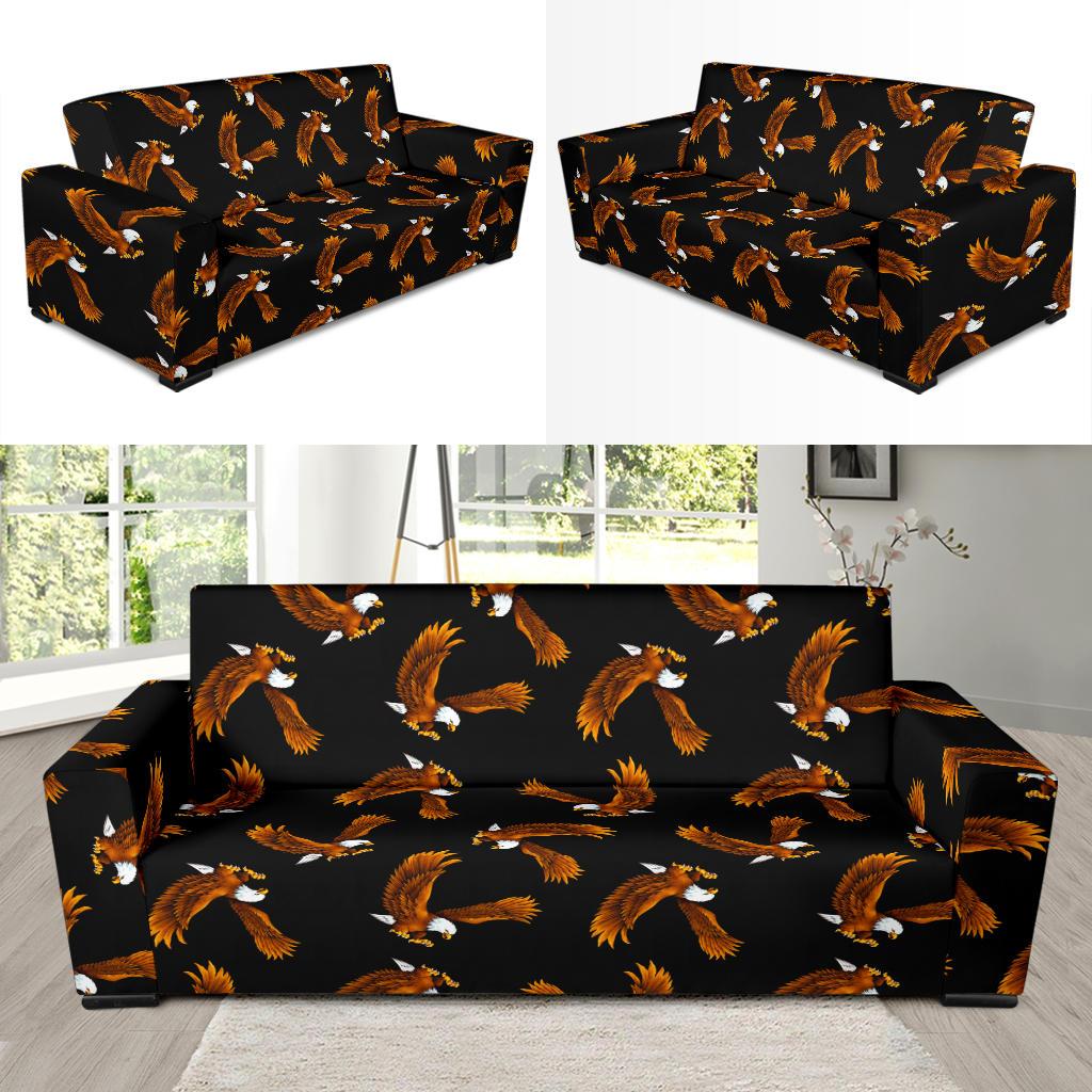 Eagles Print Pattern Sofa Slipcover-JTAMIGO.COM