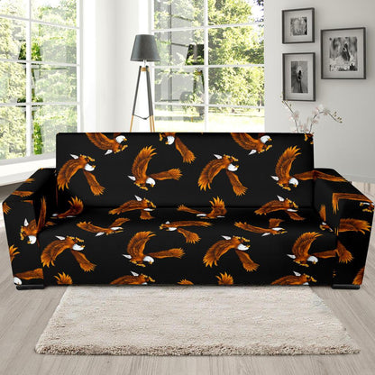 Eagles Print Pattern Sofa Slipcover-JTAMIGO.COM