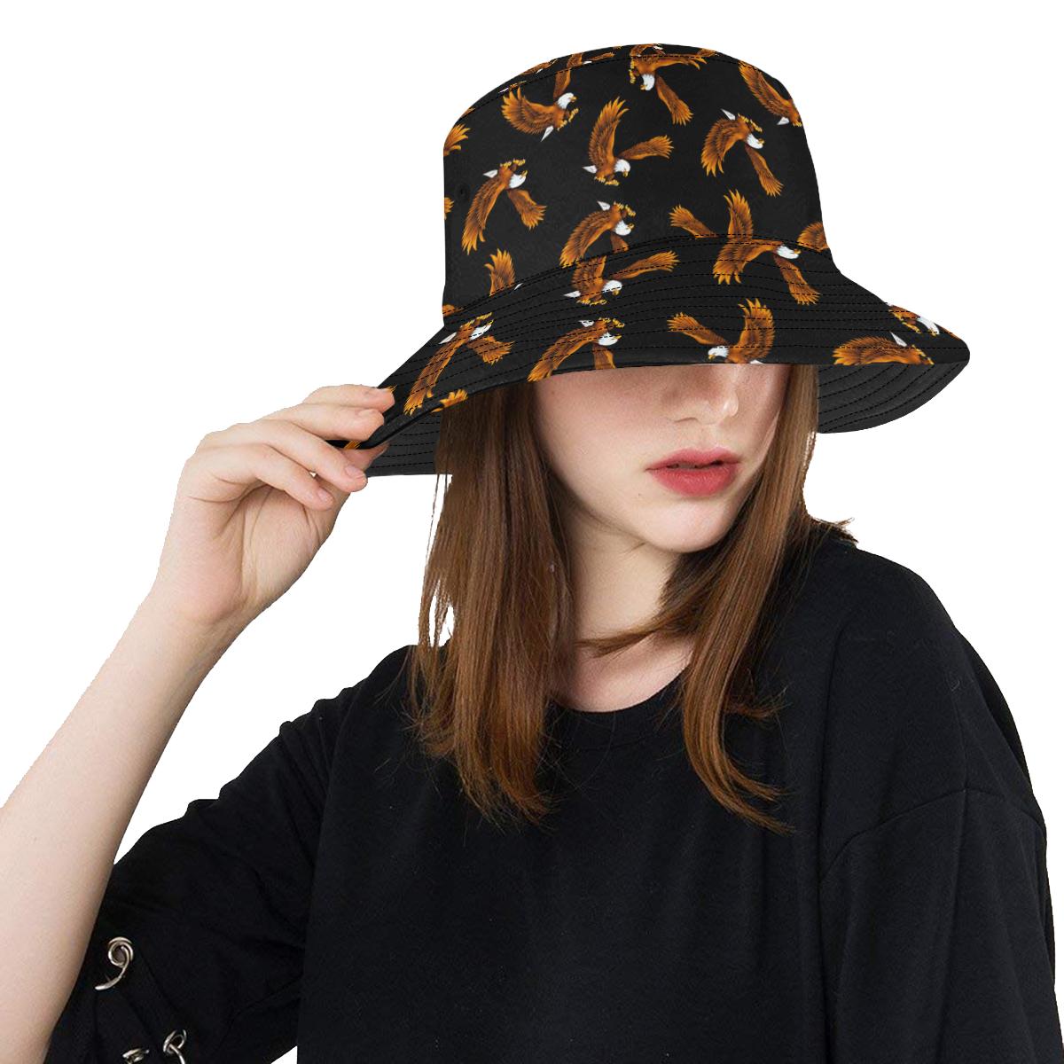 Eagles Print Pattern Unisex Bucket Hat