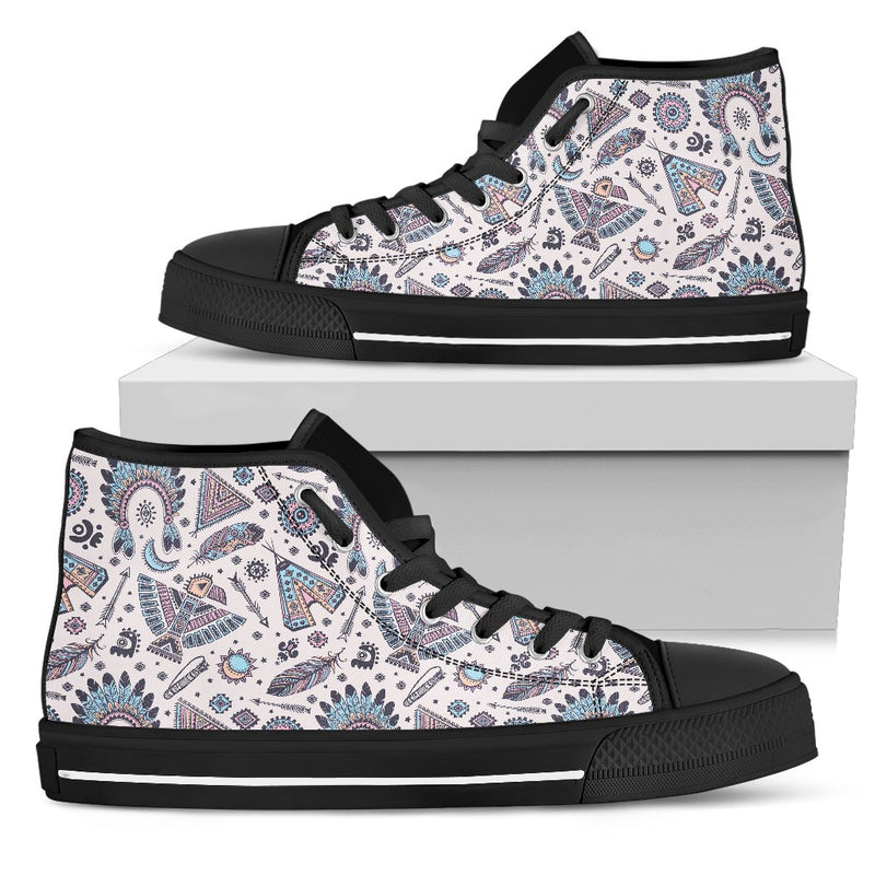 Eagles Print Pattern Women High Top Shoes