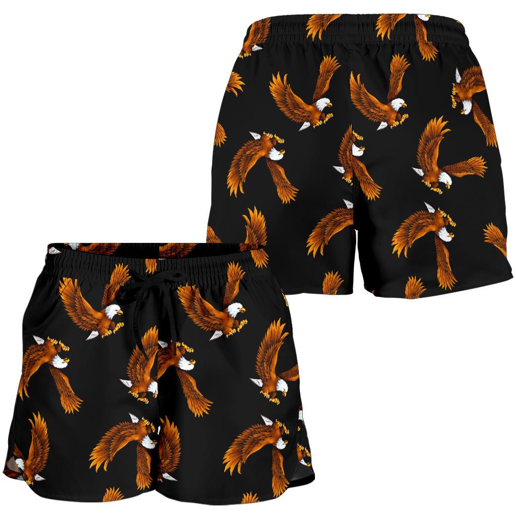 Eagles Print Pattern Women Shorts-JTAMIGO.COM