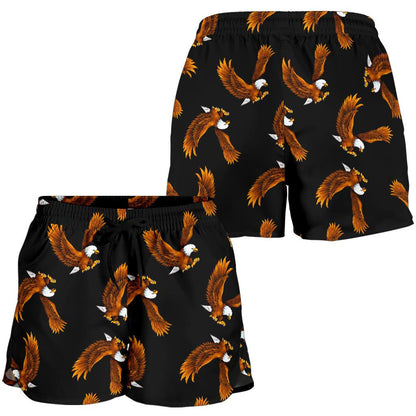 Eagles Print Pattern Women Shorts-JTAMIGO.COM