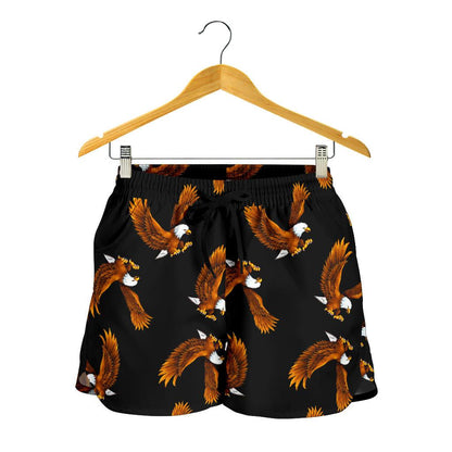 Eagles Print Pattern Women Shorts-JTAMIGO.COM