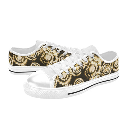 Tie Dye Print Design LKS307 Women's White Low Top Shoes