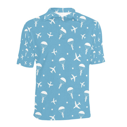 Skydiver Print Design LKS303 Men Polo Shirt