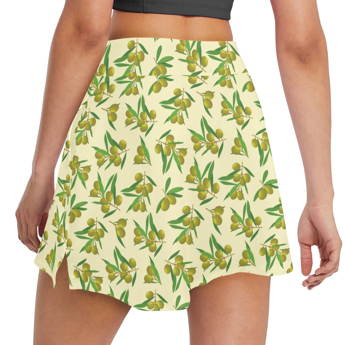 Olive Print Design LKS302 17" Golf & Pickleball Skort with Pockets