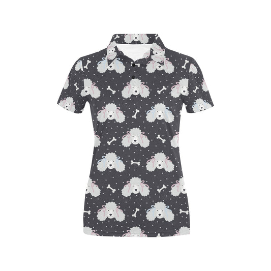 Poodle Pattern Print Design A03 Women's Polo Shirt