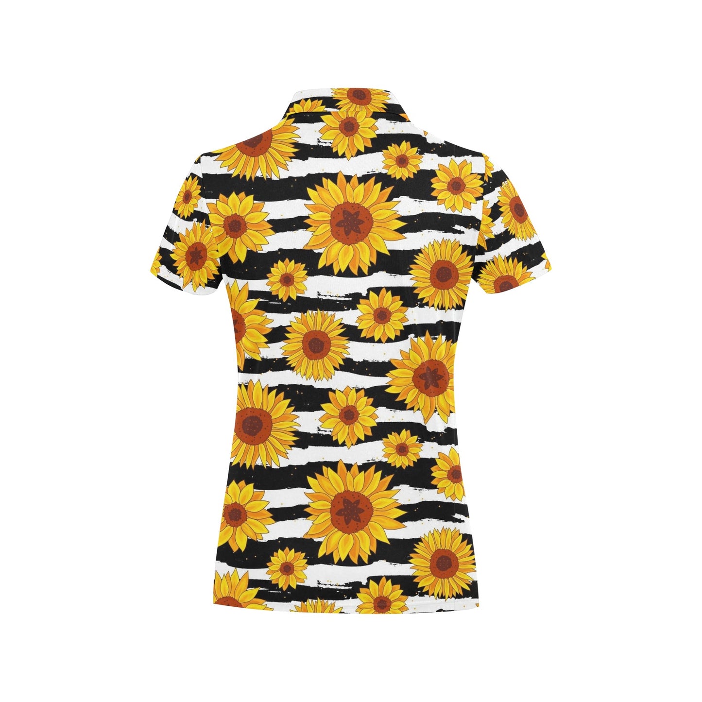 Sunflower Pattern Print Design SF010 Women's Polo Shirt