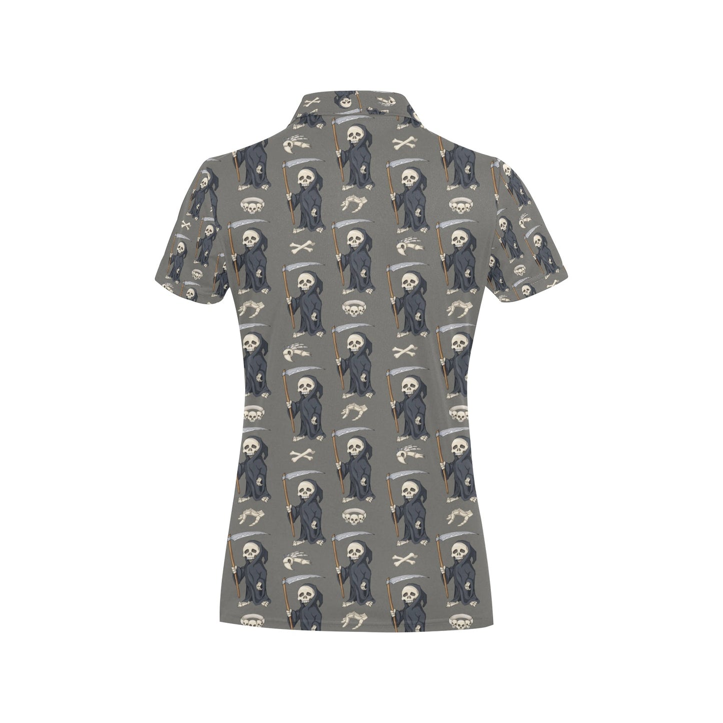 Skeleton Print Design LKS308 Women's Polo Shirt