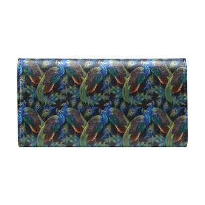 Peacock Themed Design Print Women's Trifold Wallet