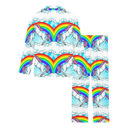 Unicorn Rainbow Women's Long Pajama Set