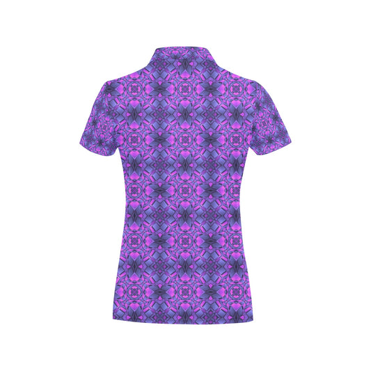 kaleidoscope Pattern Print Design Women's Polo Shirt