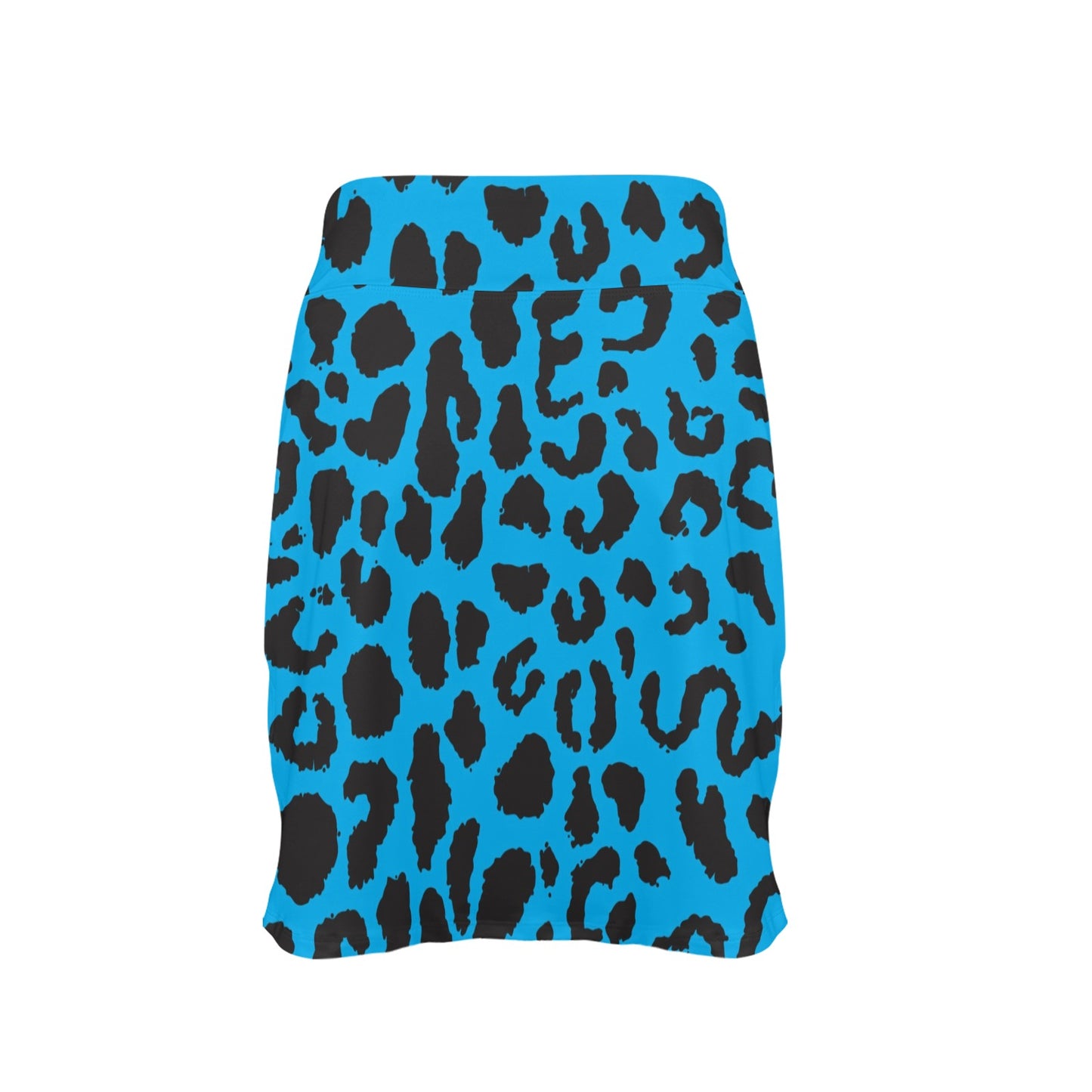 Cheetah Blue Print Pattern 17" Golf & Pickleball Skort with Pockets