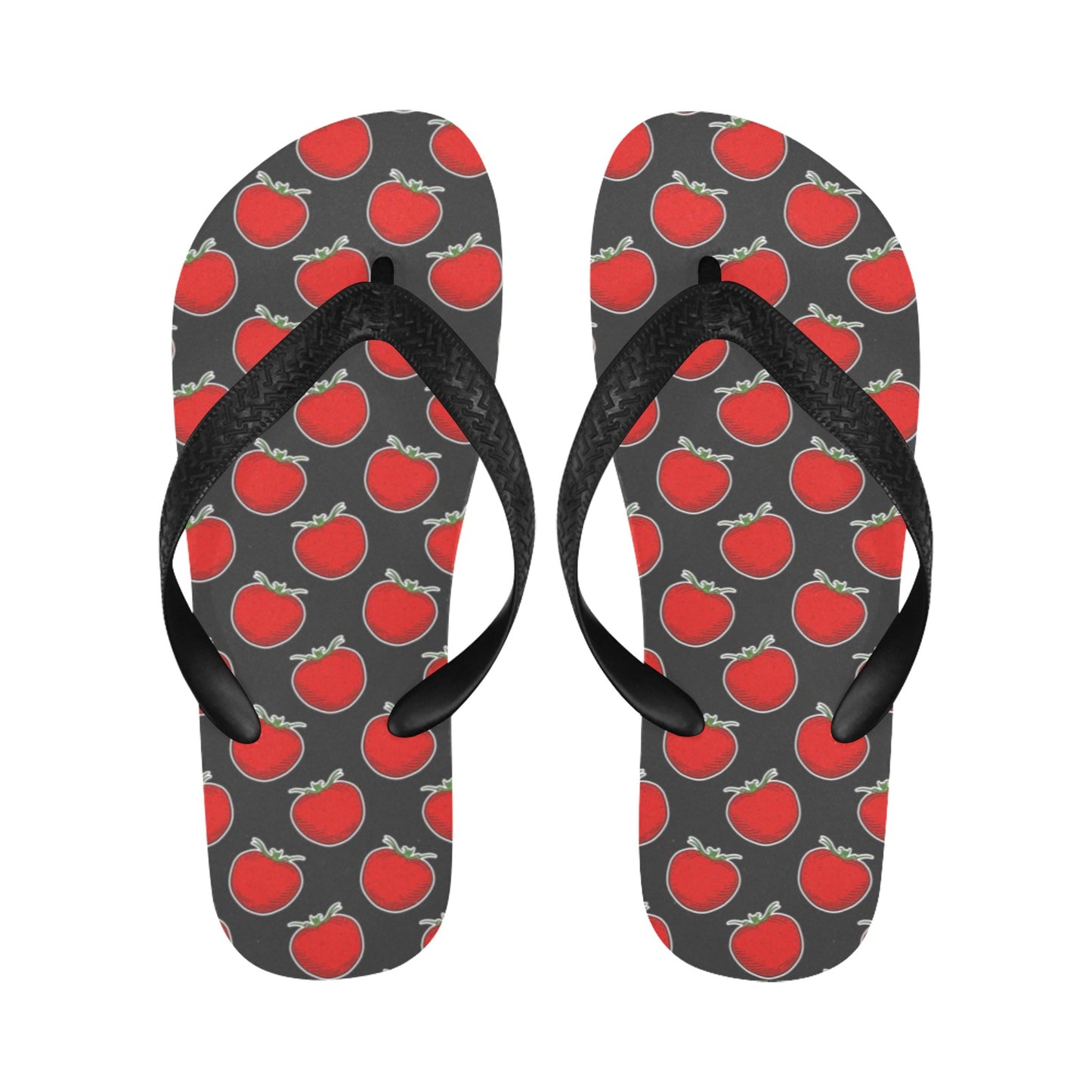 Tomato Print Design LKS306 Flip Flops
