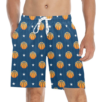Basketball Star Print Pattern Men's Swim Trunks Beach Shorts