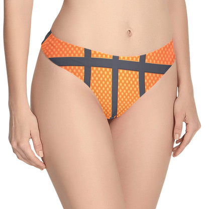 Basketball Texture Print Pattern Women's Thongs