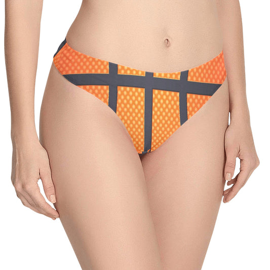 Basketball Texture Print Pattern Women's Thongs