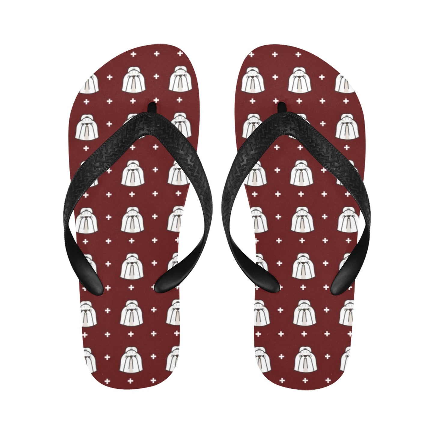 Shih Tzu Print Design LKS301 Flip Flops