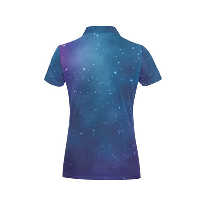 Nebula Pattern Print Design A01 Women's Polo Shirt