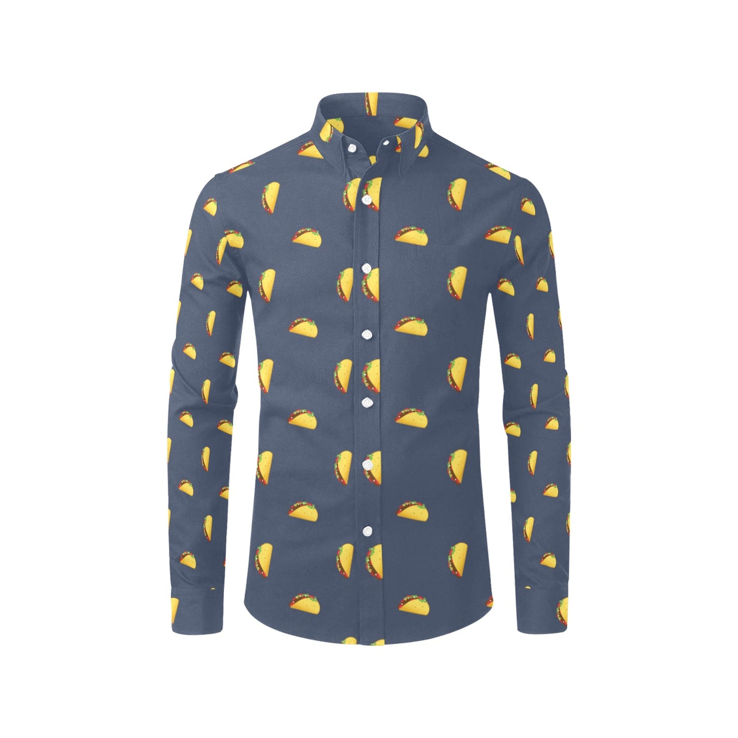 Taco Print Design LKS305 Men's Long Sleeve Dress Shirt