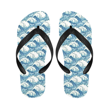 Wave Japan Style Print Design LKS304 Flip Flops