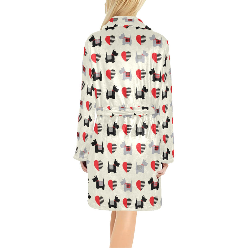 Scottish Terriers Print Design LKS3010 Women's Fleece Robe