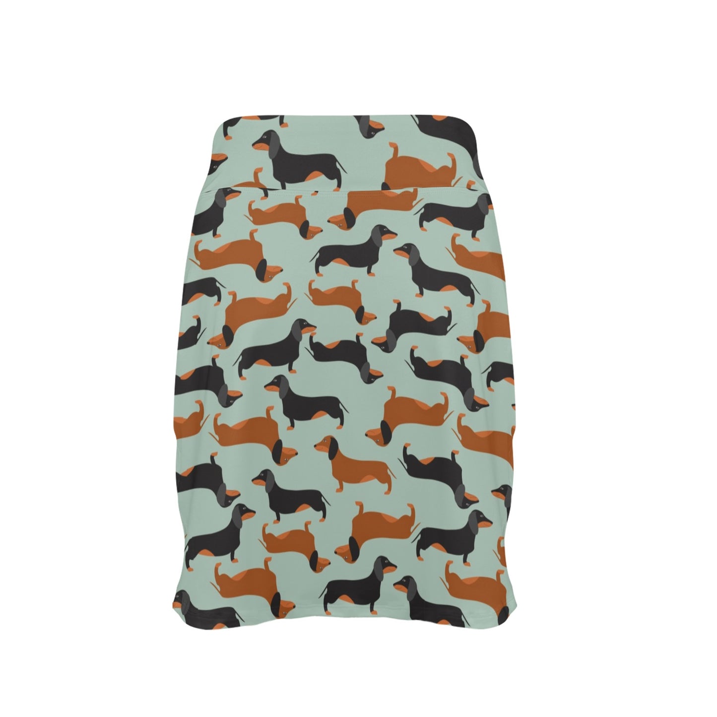 Dachshund Cute Print Pattern 17" Golf & Pickleball Skort with Pockets
