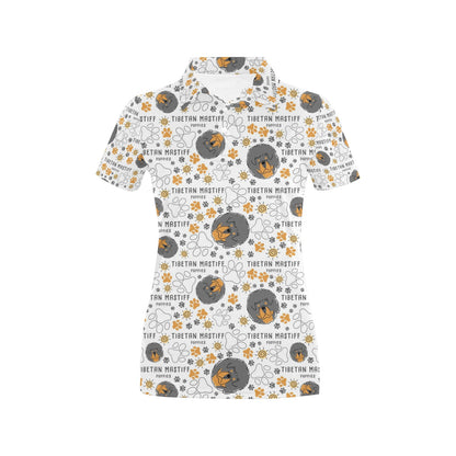 Tibetan Mastiffs Print Design LKS302 Women's Polo Shirt