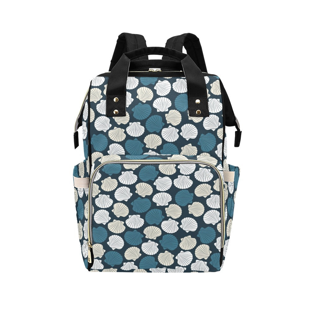 Seashell Print Design LKS3013 Diaper Bag Backpack