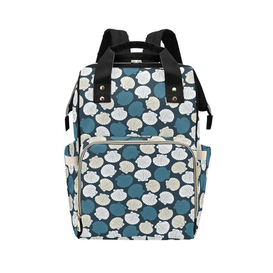 Seashell Print Design LKS3013 Diaper Bag Backpack