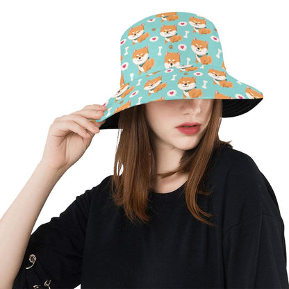 Shiba Inu Print Design LKS3013 Unisex Bucket Hat
