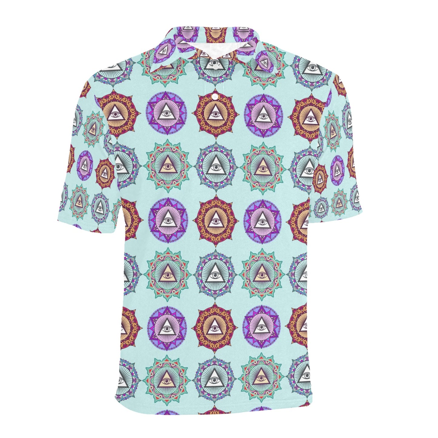 Third Eye Print Design LKS302 Men Polo Shirt