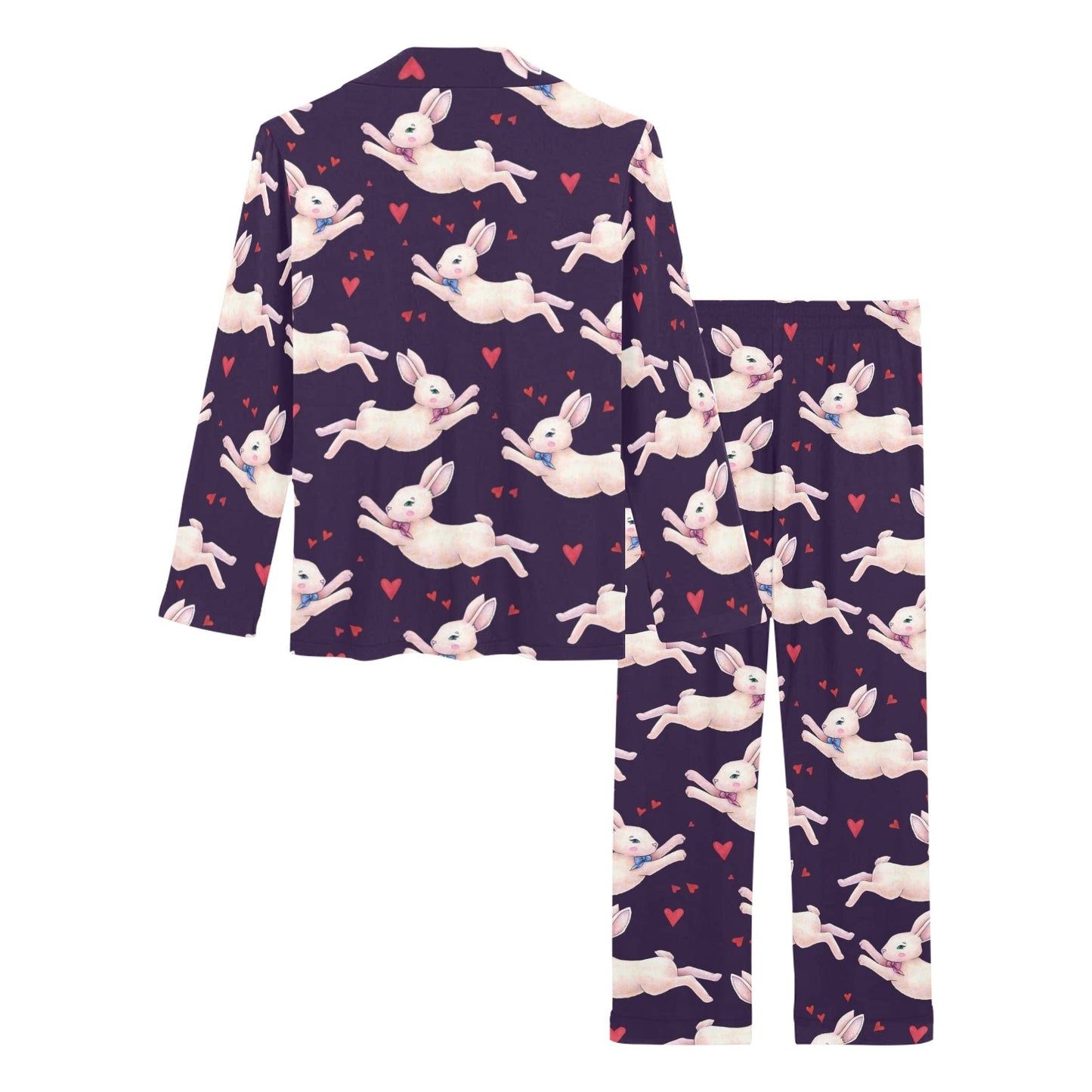 Rabbit Pattern Print Design RB016 Women's Long Pajama Set