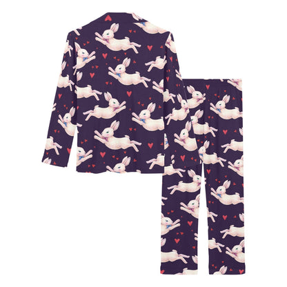 Rabbit Pattern Print Design RB016 Women's Long Pajama Set