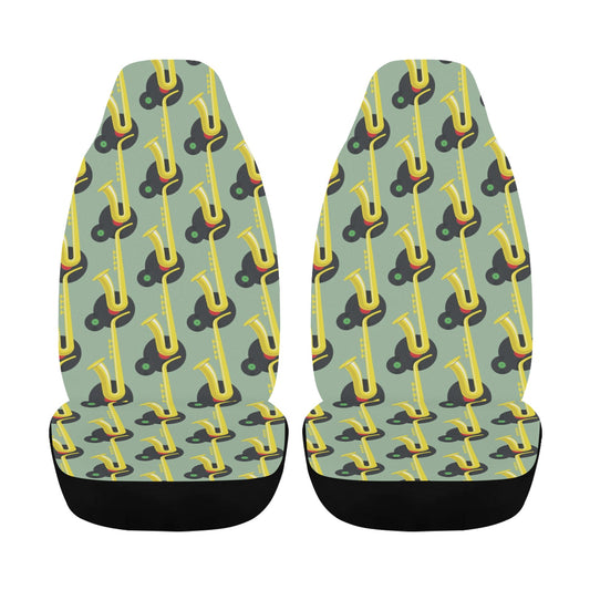 Saxophone Print Design LKS405 Car Seat Covers