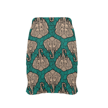Boho Head Elephant 17" Golf & Pickleball Skort with Pockets