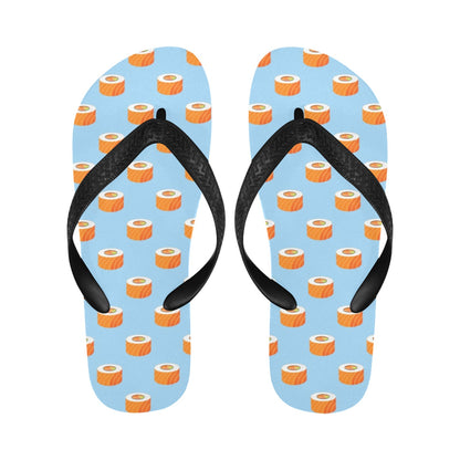 Salmon Sushi Print Design LKS307 Flip Flops