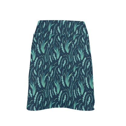 Seaweed Print Design LKS302 17" Golf & Pickleball Skort with Pockets