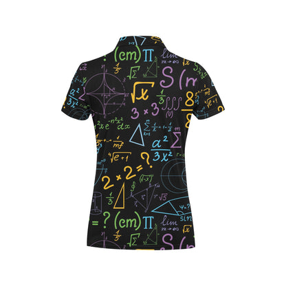 Math Pattern Print Design 03 Women's Polo Shirt