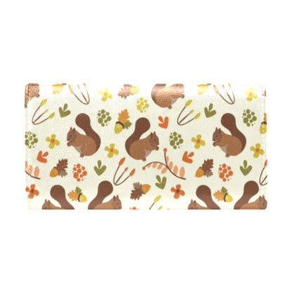 Squirrel Print Design LKS3010 Women's Trifold Wallet