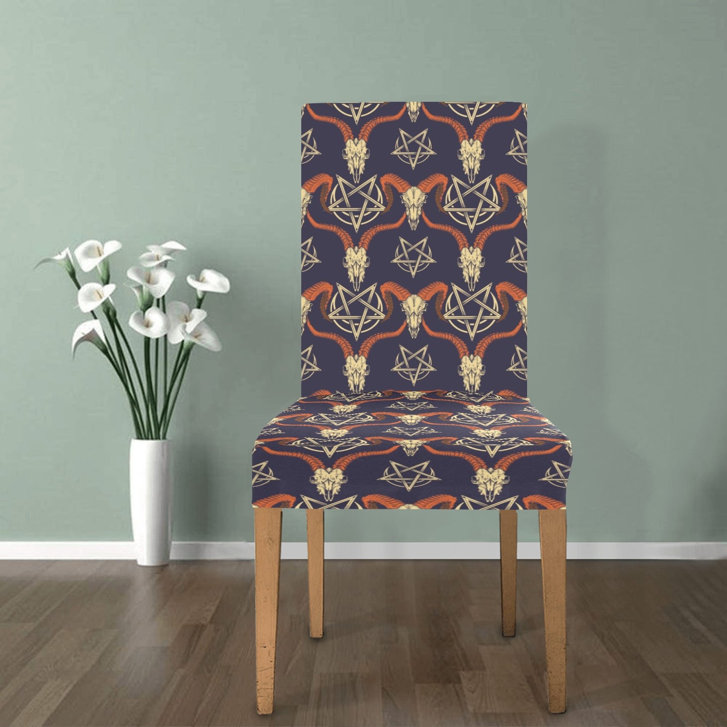 Buffalo Head Print Design LKS403 Dining Chair Slipcover