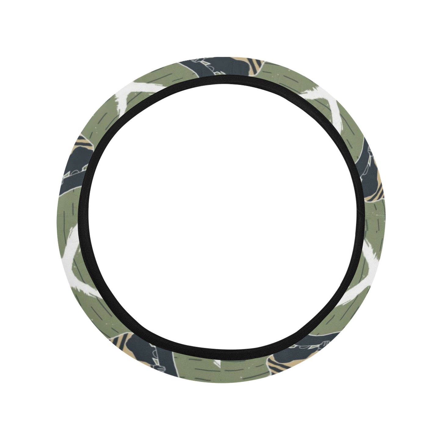 Snowboard Man Print Design LKS302 Steering Wheel Cover with Elastic Edge