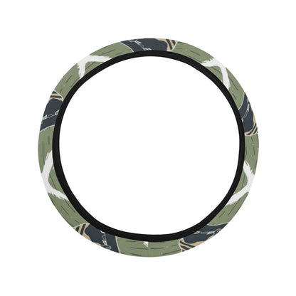 Snowboard Man Print Design LKS302 Steering Wheel Cover with Elastic Edge