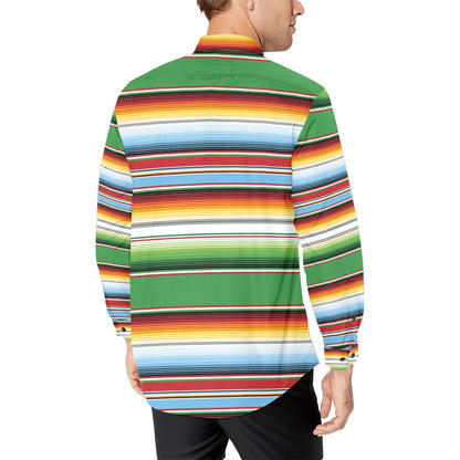 Serape Print Design LKS302 Men's Long Sleeve Dress Shirt